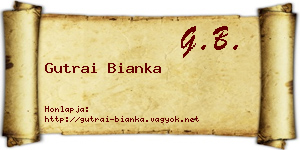 Gutrai Bianka névjegykártya